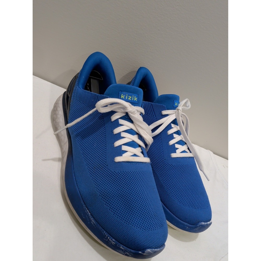 Kizik Athens Shoes Mens Sz 12 Wide Blue Hands Free Athletic Gym Running Sneakers